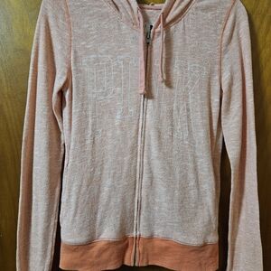 PINK Victoria's Secret Light Coral Zip-Up Hoodie